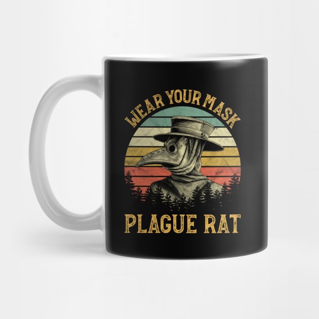 Wear Your Mask Plague Rat Plague Doctor by ClarkAguilarStore